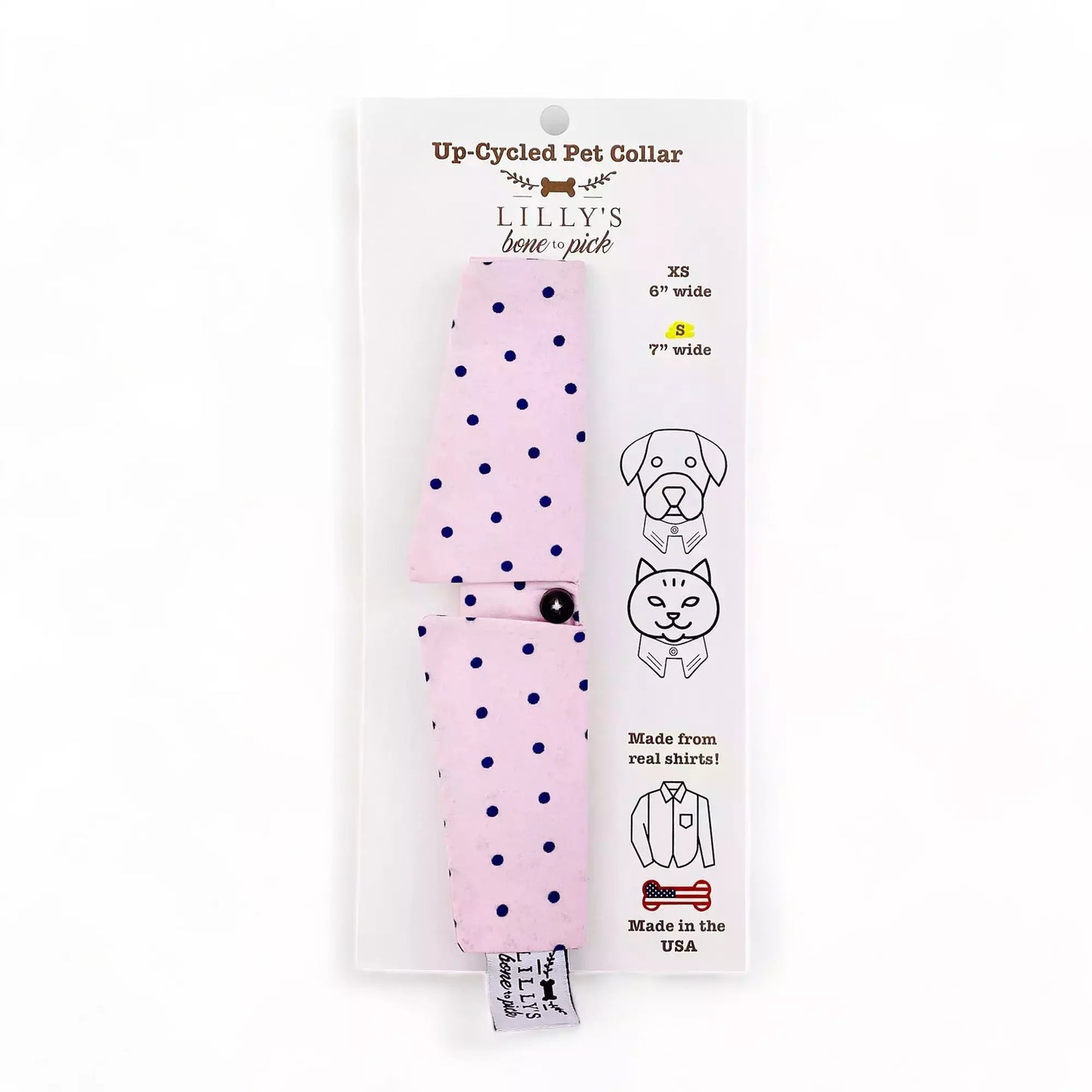 Light Pink Dot Collar