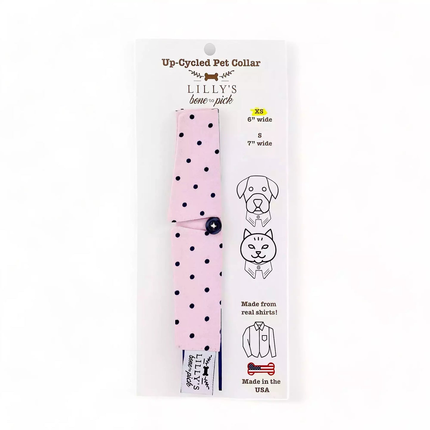 Light Pink Dot Collar