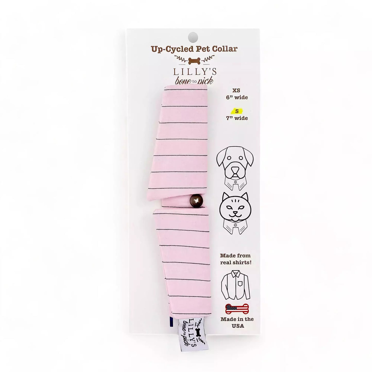 Light Pink Stripe Collar
