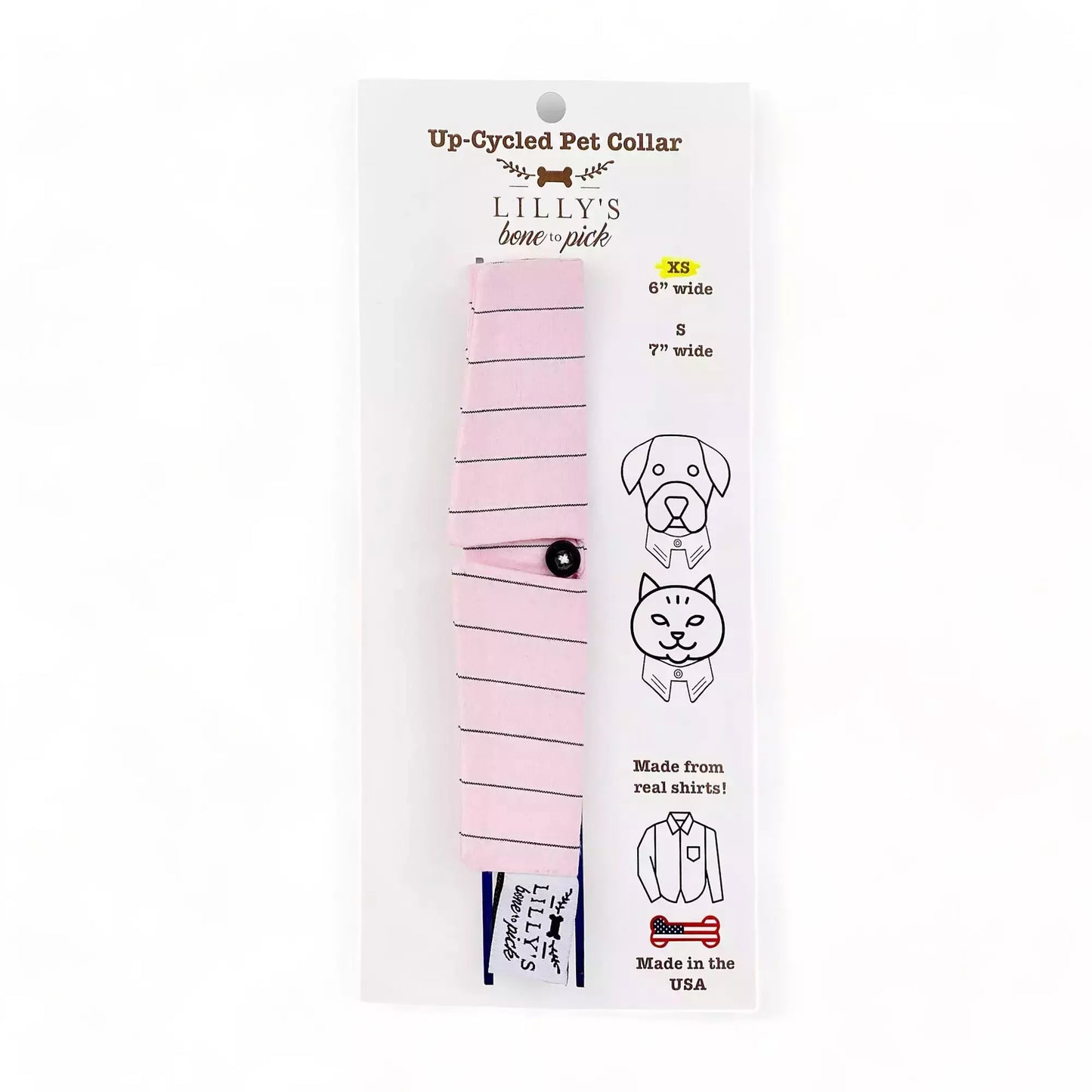 Light Pink Stripe Collar