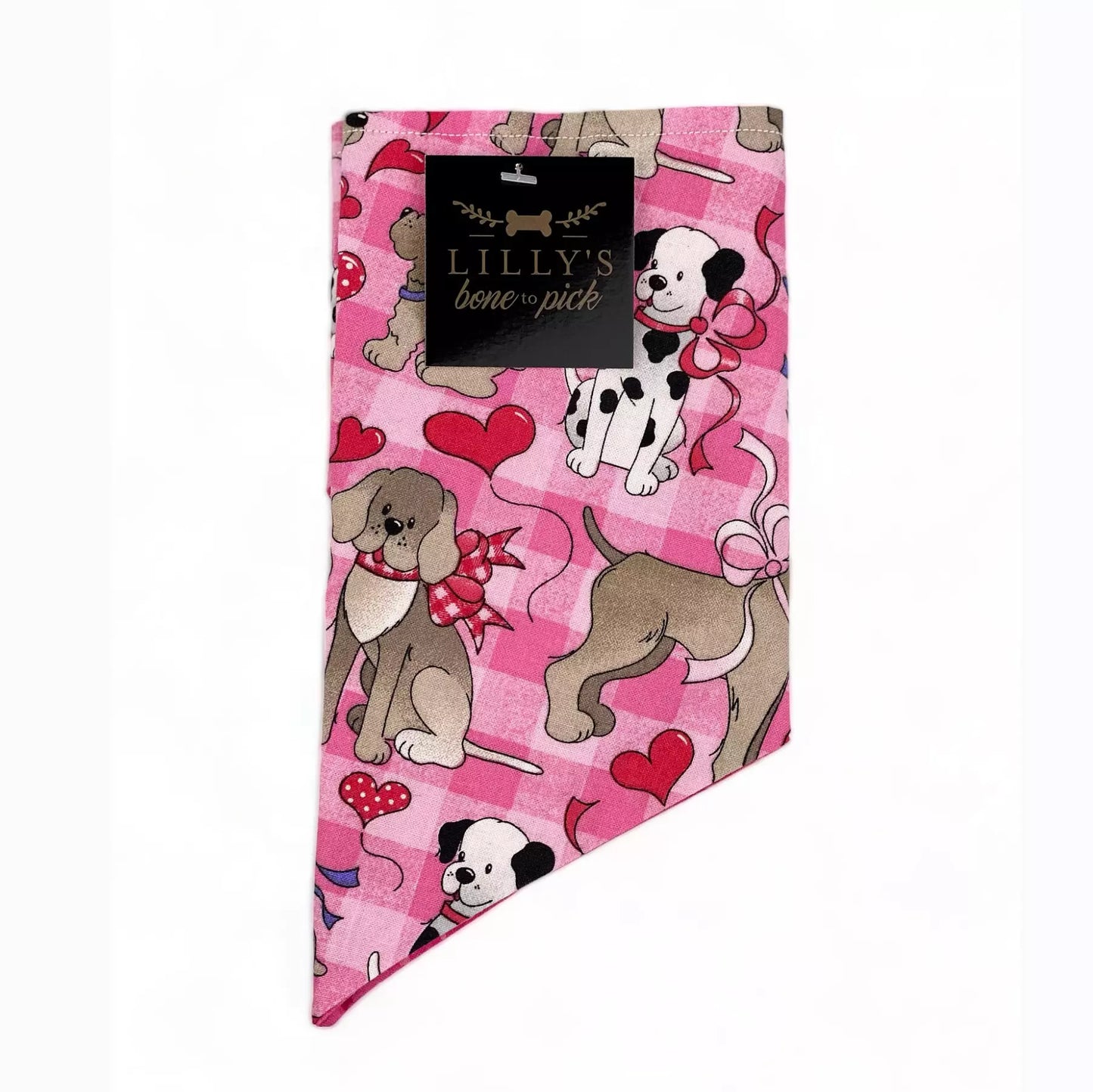 Pink Puppy Pet Bandana-Valentine