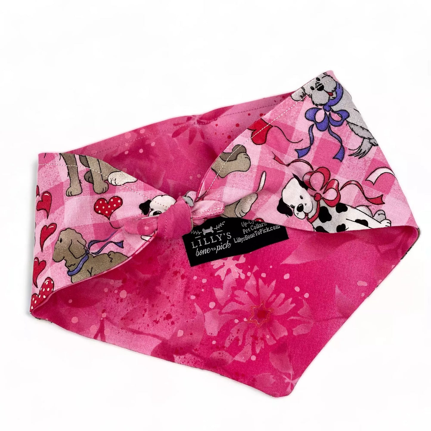 Pink Puppy Pet Bandana-Valentine