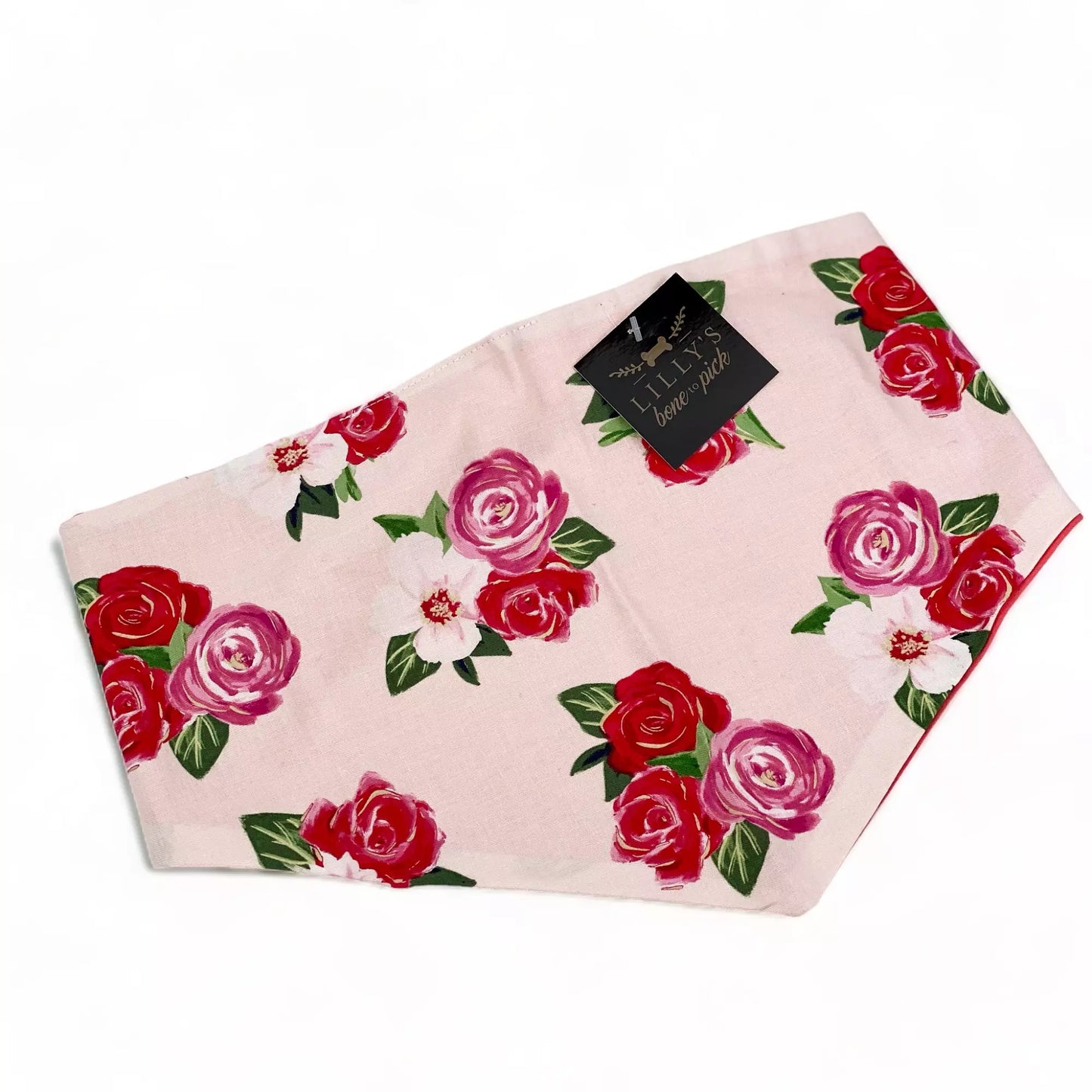 Pink Roses Pet Bandana-Valentine
