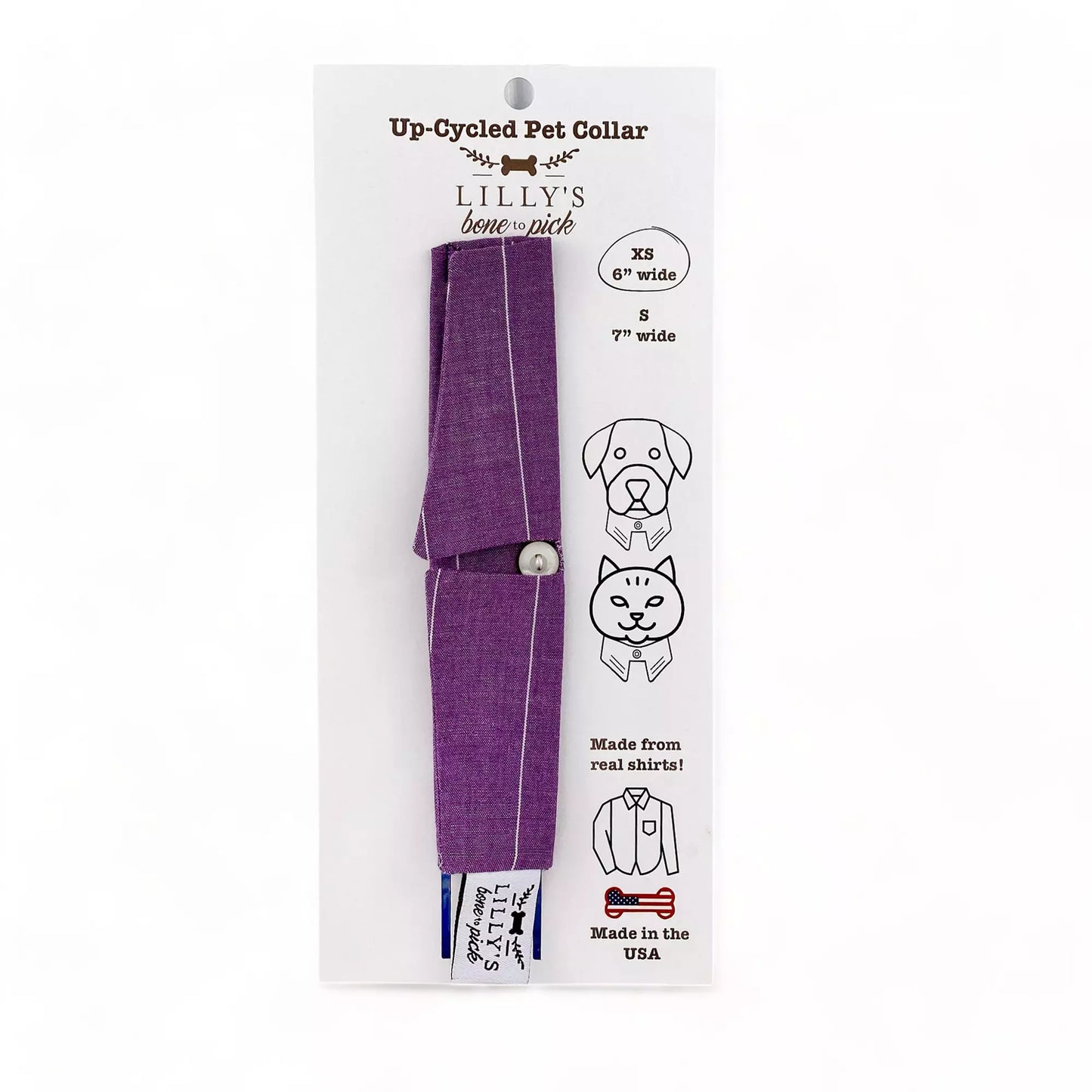 Purple Vertical Stripe Collar
