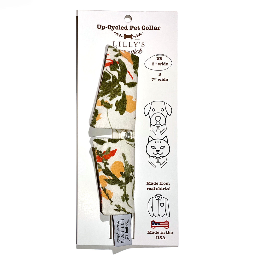 White & Orange Flower Collar
