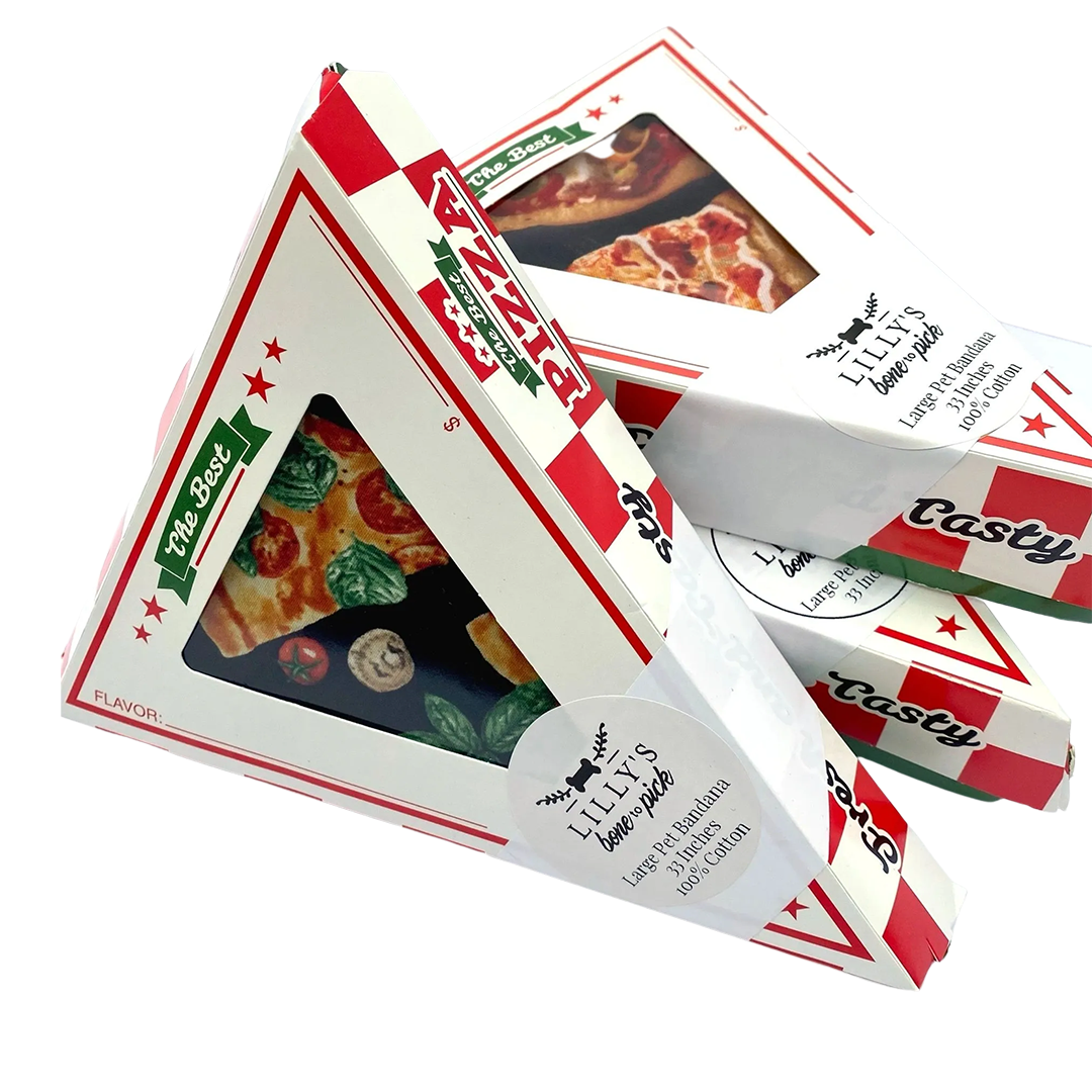 Say Cheese, Pizza! Handmade Pet Bandana Large