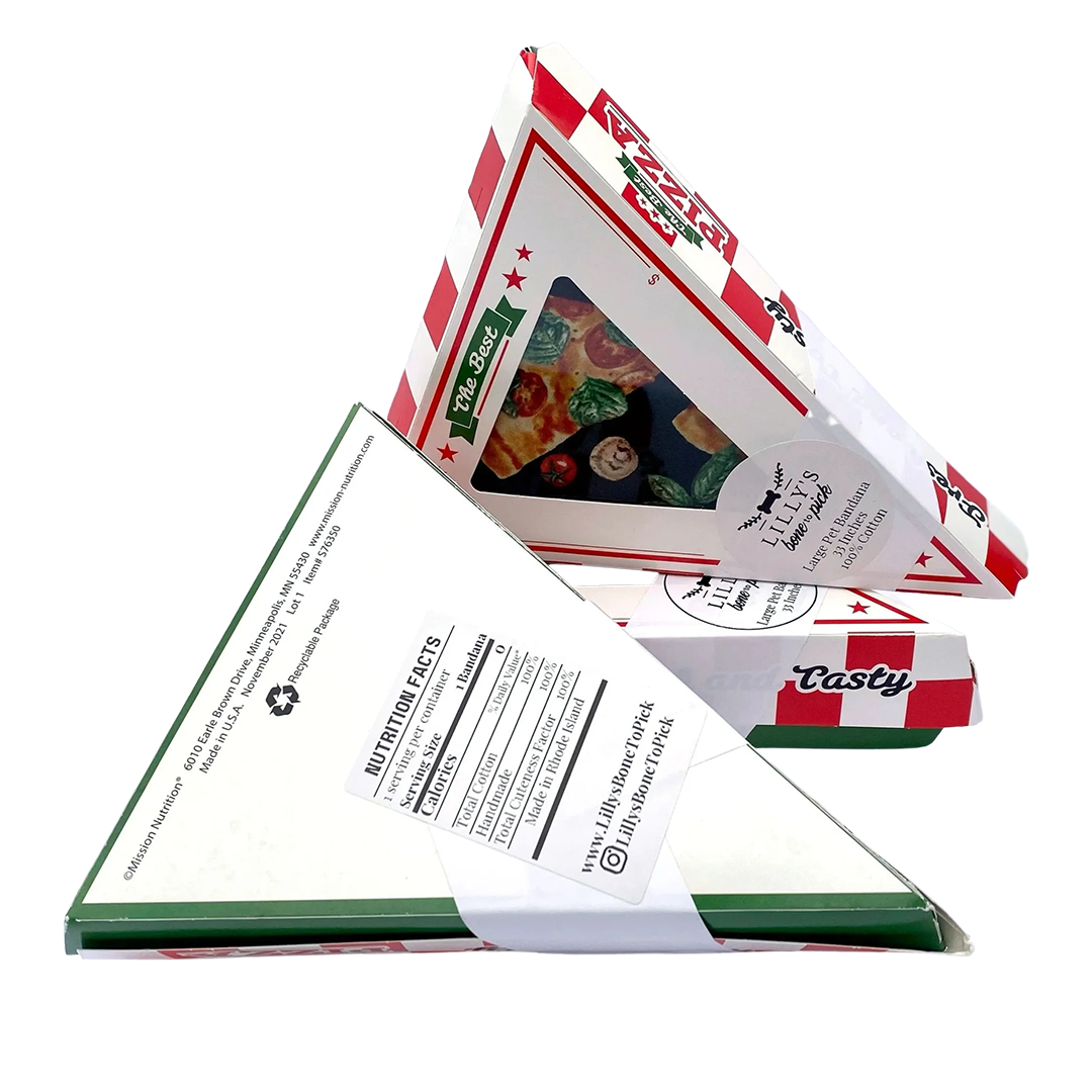 Say Cheese, Pizza! Handmade Pet Bandana Large